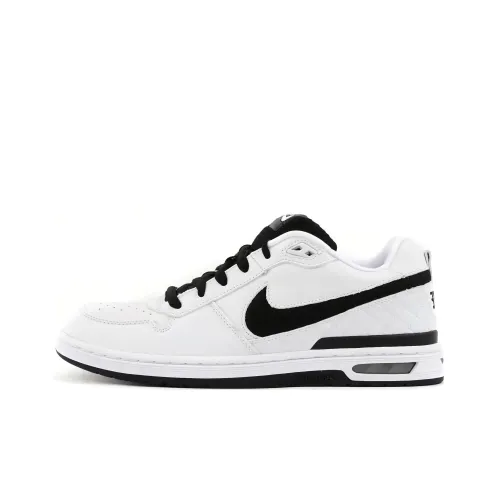 Nike SB Paul Аbrasion Resistant Низкие Кроссовки для Скейтбординга Мужские Белые Черные