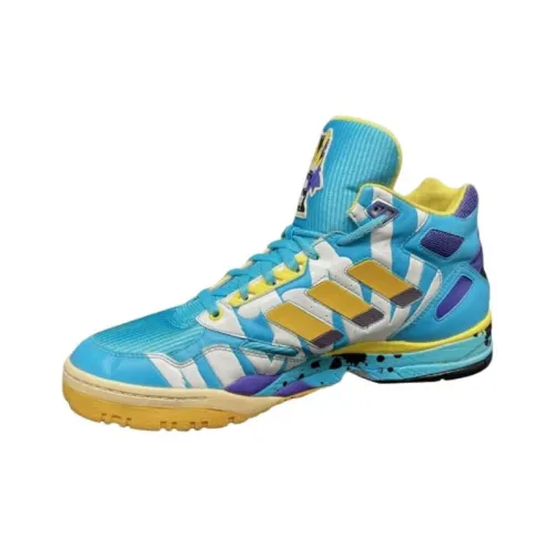 Adidas Originals Artillery MID Slip Resistant Abrasion Resistant High Top Винтажные баскетбольные кроссовки Унисекс Синий Белый