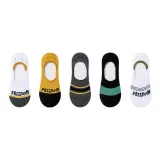 5 пар (Бело-серый + Желтый + Темно-серый + Черный + Белый)