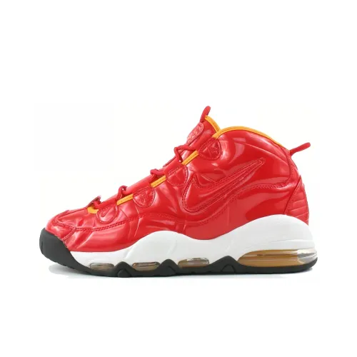 Nike Air Max Uptempo Амортизация Высокий Топ Винтажные Баскетбольные Кроссовки Мужские Красные