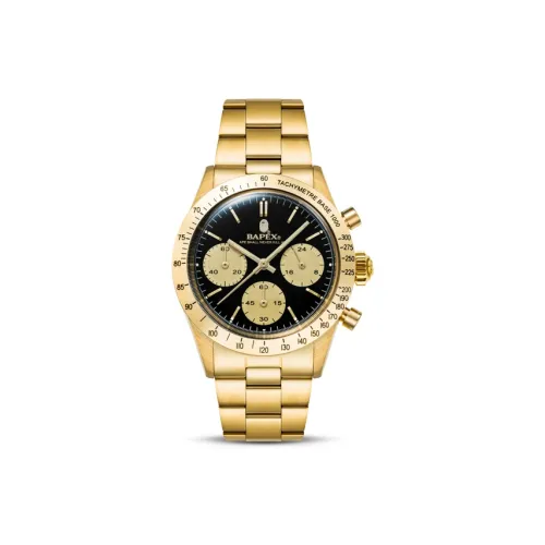 A BATHING APE Кварцевый механизм Часы Мужские Черный циферблат