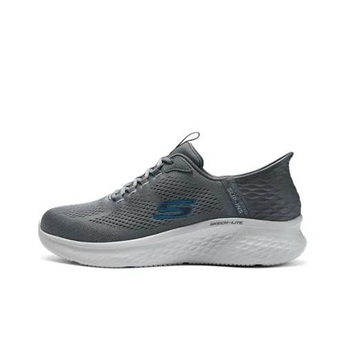 Skechers Skech Lite Pro Low Топ Беговые кроссовки Мужские Серый Синий