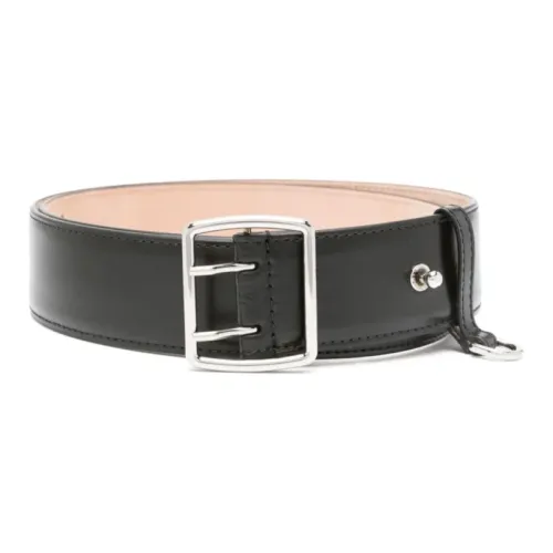 Alexander McQueen Однотонный украшение шпилька кожа ремни мужской черный 4CM