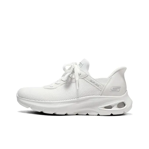 Skechers Амортизация Износостойкий Низкий Топ Повседневная Обувь Женская Айвори