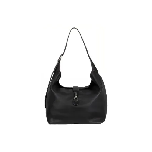 GUCCI Jackie 1961 Кожа Crescent HOBO Сумка через плечо Унисекс Черный