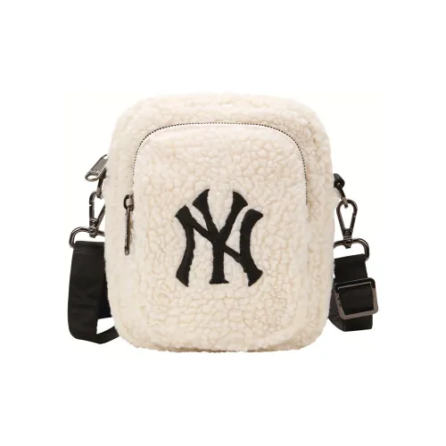 MLB Polar Fleece Wool Mini Квадратная Сумка через плечо Мини Женская Белая