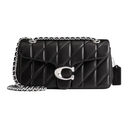 COACH Tabby Напп-Кожа Сумка через плечо Сумка на плечо Сумка среднего размера Женская Черная