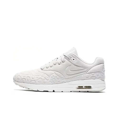 Nike Air Max 1 Low Топ Лайфстайл Кружево Вверх Повседневная обувь Женская Белая
