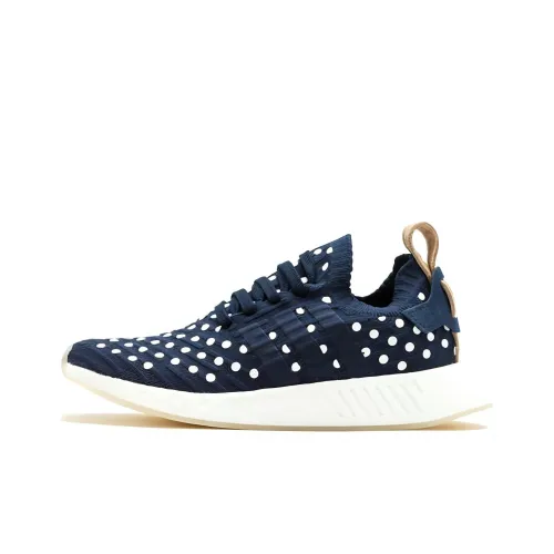Adidas Originals NMD_R1 Ronin Polka Dot Резистентный Дышащий Легкий Низкий Топ Casual Женский Синий Белый