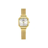 Золотое тело, белый циферблат, золотая полоска