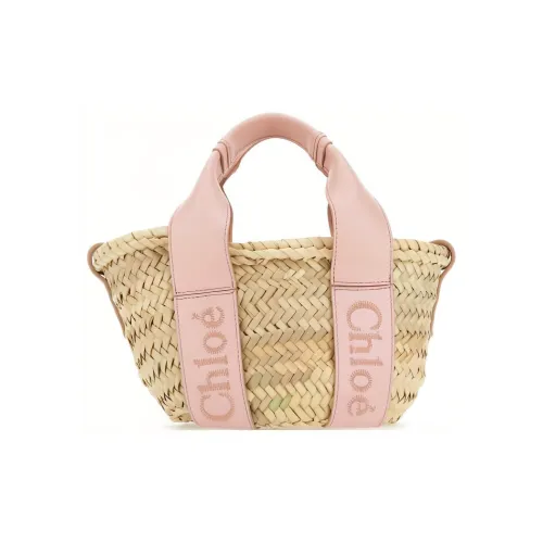Chloe Raffia с гладкой телячьей кожей сумка через плечо маленькая сумка женская розовая