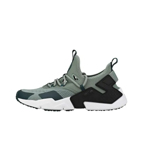 Nike Air Huarache Амортизация Износостойкий Низкий Топ Беговые кроссовки Унисекс Серый Черный