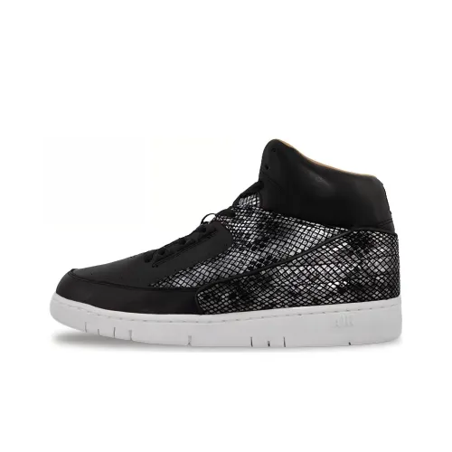 Nike Air Python Lux SP Slip-resistant High Top Vintage Basketball Shoes Men's Black Silver Найк Эйр Python Lux SP Противоскользящие Высокие Топы Винтажные Баскетбольные Кроссовки Мужские Черный Серебряный
