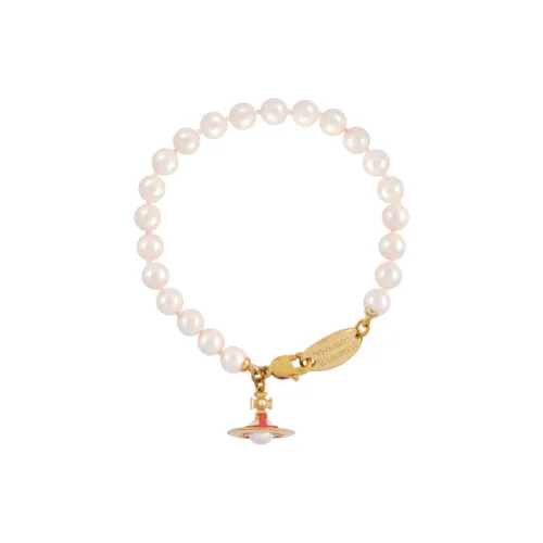 Vivienne Westwood Brass Pearl Enamel Bracelets Women's Gold Вивьен Вествуд Латунь Жемчуг Эмаль Браслеты Женские Золото