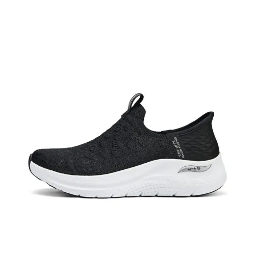 Skechers Hands Бесплатно Slip ins Амортизация Устойчивый к истиранию Дышащий Низкий Топ Casual Женский Черный