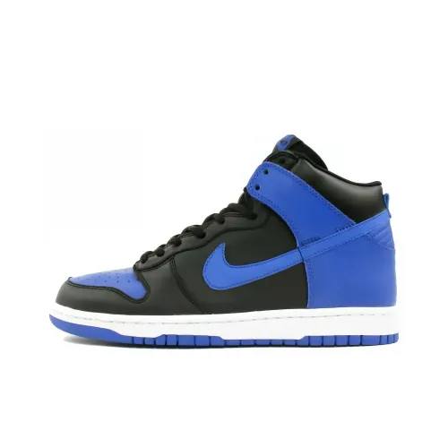 Nike Dunk High Slip Resistant Abrasion Resistant High Top Скейтборд Кроссовки Мужские Черные Синие