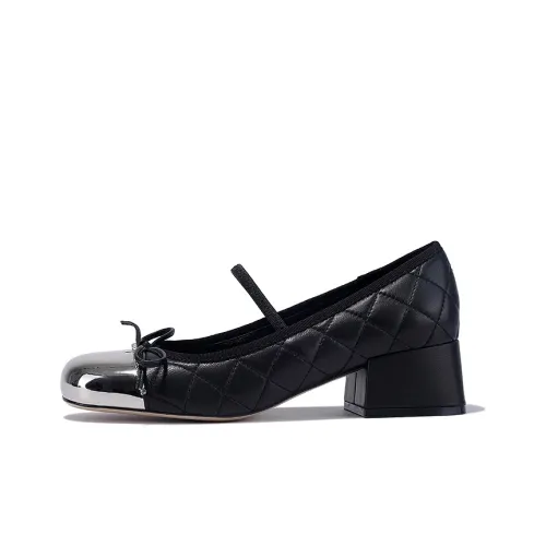 BELLALILY Грубый каблук Туфли Мэри Джейн 4CM Женские