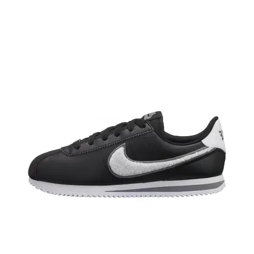 Nike Cortez Basic LTR SE Амортизация Износостойкий Низкий Топ Скейтборд Кроссовки Мужские Черные