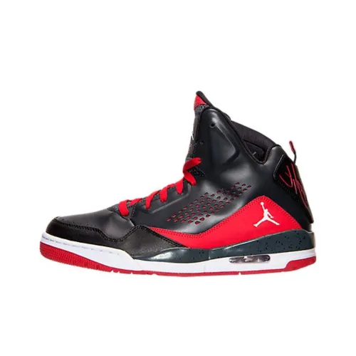 Jordan Flight SC 3 Амортизация Износостойкие Высокие Кеды Винтажные Баскетбольные Кроссовки Мужские Черные Красные