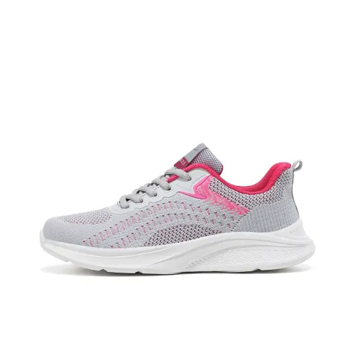 Binary Шок Absorbing Anti-Slip Wear Resistant Breathable и Lightweight Низкие Беговые кроссовки Женские Серые