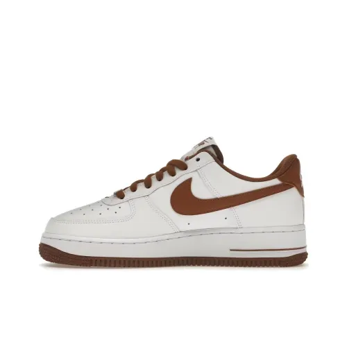 Nike Air Force 1 Lightweight and Breathable Низкие Кроссовки для скейтбординга Унисекс Белый-коричневый