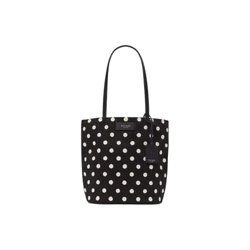 Kate Spade Переработанная холщовая сумка сумка большого размера женская черно-белая