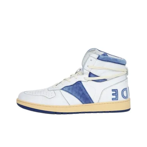 RHUDE Скейтборд Кроссовки MID Топ Белый Синий Мужской