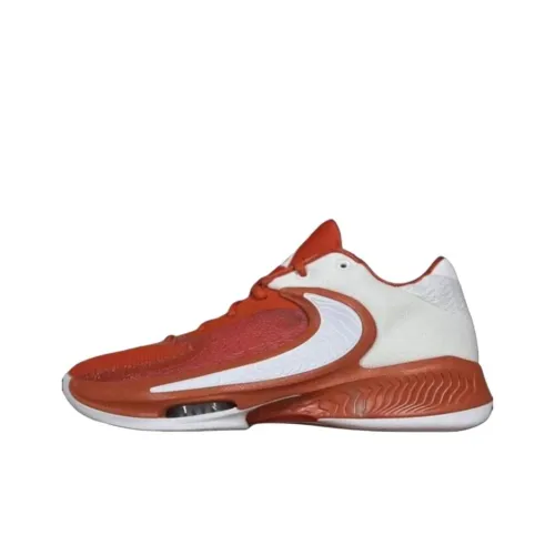 Nike Freak 4 Zoom Freak 4 Амортизация Износостойкий MID Топ Баскетбольные кроссовки Мужской Красный
