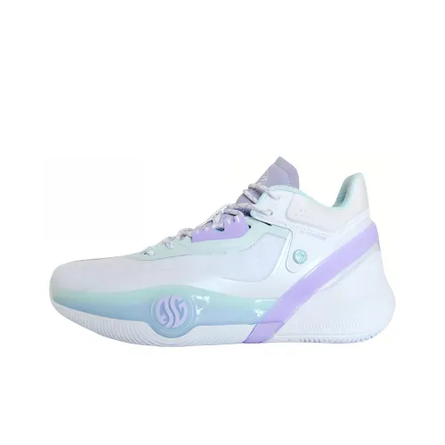 361° AG3 Aaron Gordon 3 Амортизаторы Slip-resistant устойчивые к истиранию Низкий топ Баскетбольные кроссовки Мужские Белый Розовый