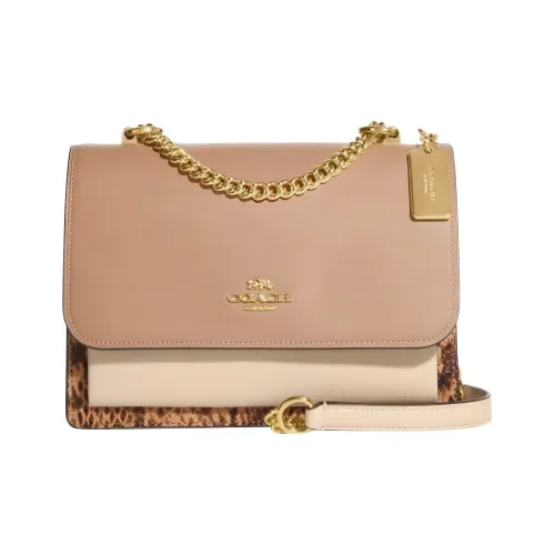 COACH Klare с коровьей кожей и овчиной Сумка через плечо Маленькая Женская Цвет слоновой кости