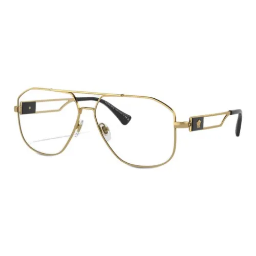 VERSACE Металл Aviator Оправы для очков Мужские Золотые