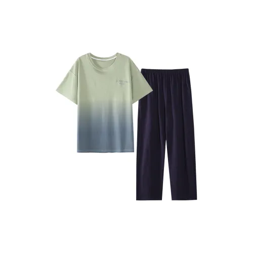 Song Qianya Пижамный комплект Мужской Светло-зеленый