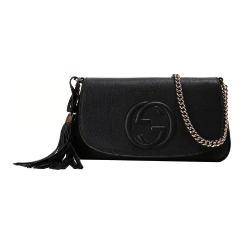 GUCCI Сумка через плечо из кожи женская черная