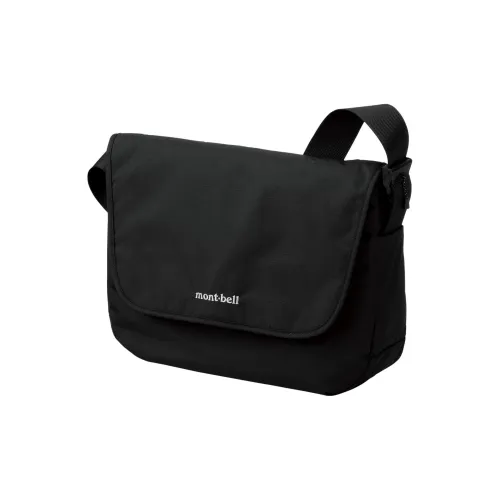 MONTBELL Нейлоновая сумка через плечо большая унисекс черная