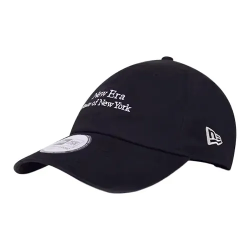 New Era Хлопковые кепки унисекс черные