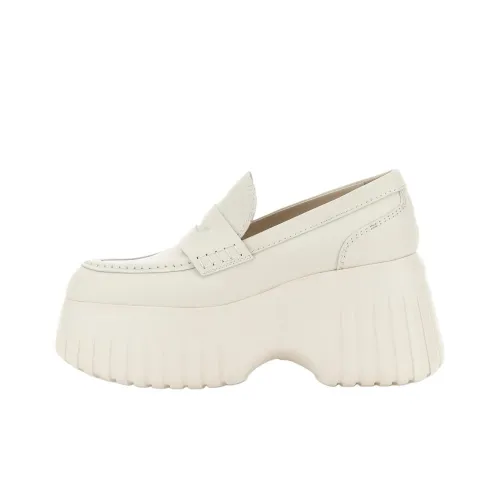 HOGAN H Stripes Лоферы 9,6 см Женские Бежевый