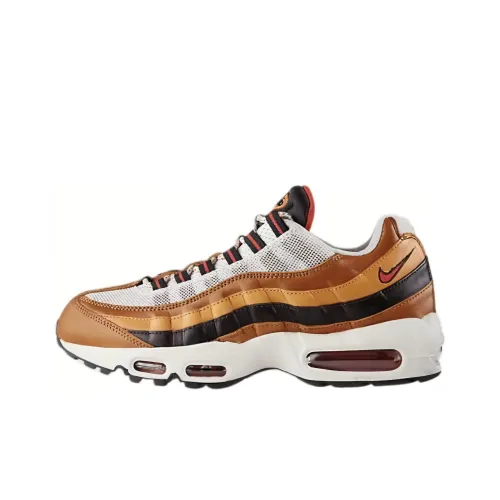 Nike Air Max 95 Амортизация Низкий Топ Беговые Кроссовки Унисекс Коричневый