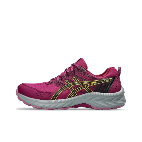 Asics Gel Venture 9 Wide Low Top Беговые кроссовки Женские Розовый Желтый