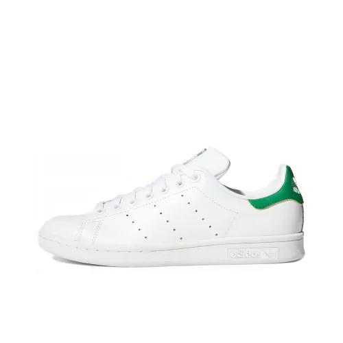Adidas Originals Stan Smith Нижняя юбка Устойчивая к истиранию Низкий Топ Скейтборд Кроссовки Женские Белые Изумрудно-Зеленые