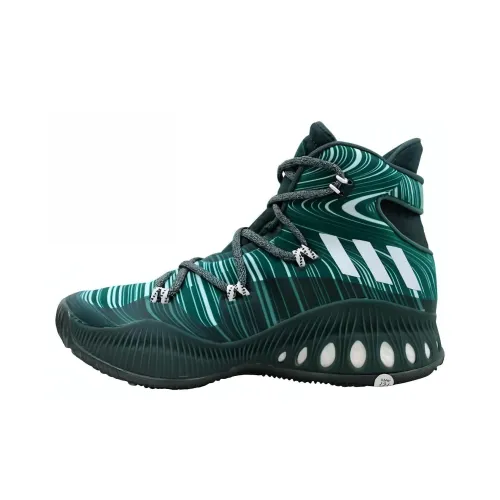Adidas Crazy Explosive Амортизация Износостойкие Высокие Баскетбольные Кроссовки Унисекс Зеленые