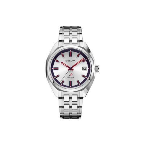 BULOVA Мужские часы Кварцевый механизм Серебристый циферблат