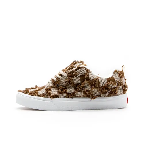YIBONI Low-Top Canvas Shoes Коричневый/Бежевый, Клетка Унисекс