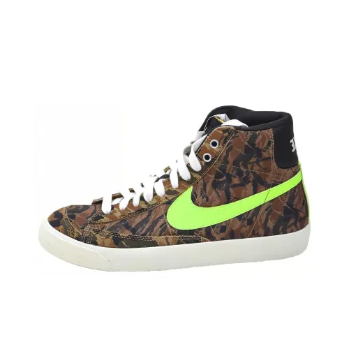 Nike Blazer '77 Premium VNTG Slip-Resistant Abrasion-Resistant Breathable MID Skateboarding Men's Dark Brown