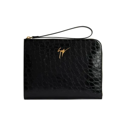 Giuseppe Zanotti GZ Крокодиловый узор Кожа Клатч Мужской Черный