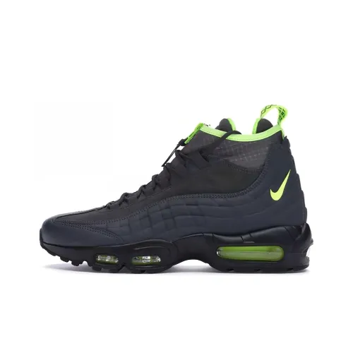 Nike Air Max 95 Амортизация Износостойкий MID Топ Повседневная обувь Мужская Черная Зеленая