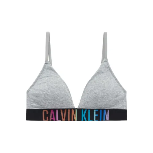 CALVIN KLEIN Бюстгальтер Женский Серый Heather Цветочный Дизайн