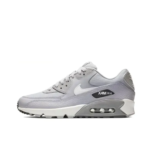 Nike Air Max 90 Амортизация Износостойкие Низкие Кроссовки для Бега Женские Серые