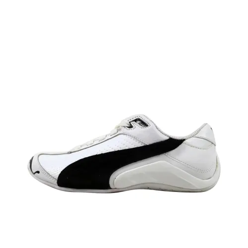 PUMA Drift Cat Slip-Resistant Abrasion-Resistant Низкий Топ Беговые Кроссовки Унисекс Белый Черный