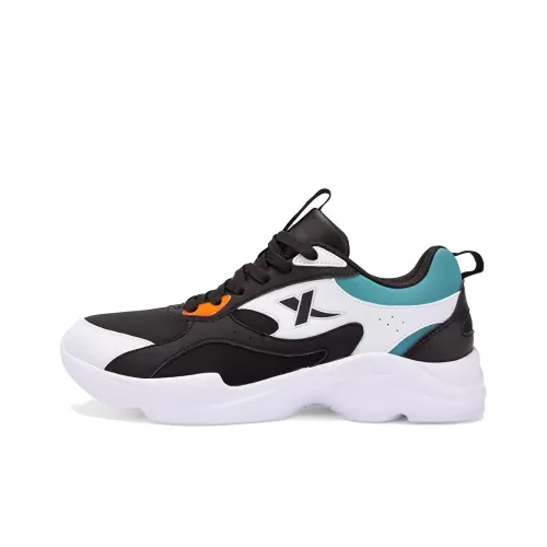 XTEP Амортизация Износостойкий Низкий Топ Повседневная Обувь Мужская Черный Белый Синий