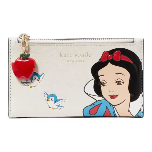 Kate Spade Disney Collaboration Saffiano Кожа Кошелек Маленький Женский Кремовый Многоцветный